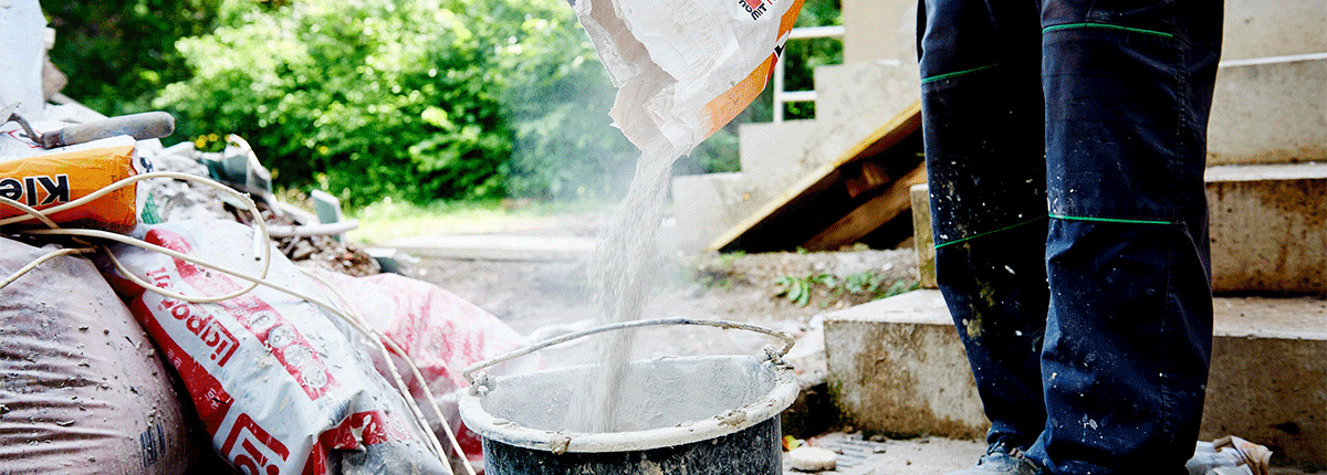 Betonmischen auf der Baustelle